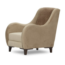 armchair HOBEL OLIVIA 1 CREAM CATALANA 3 / LIGHT BROWN CATALANA 5 (1)