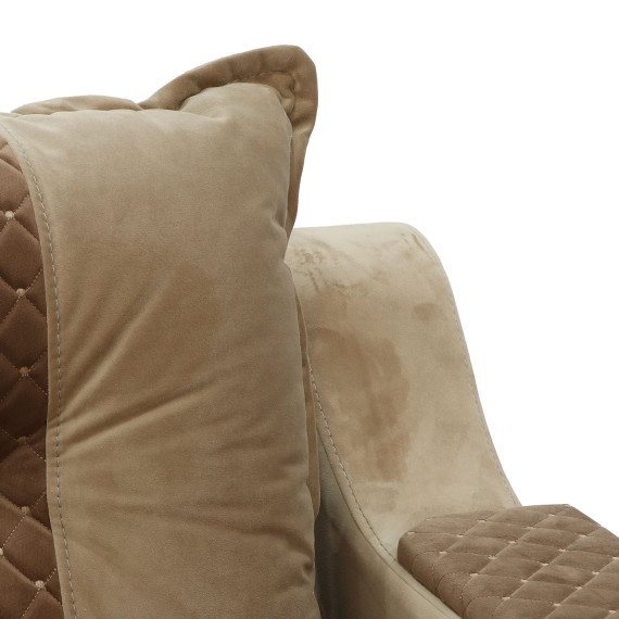 გარნიტური HOBEL OLIVIA 3+1+1 CREAM CATALANA 3 / LIGHT BROWN CATALANA 5(4)