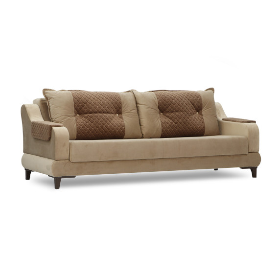 გარნიტური HOBEL OLIVIA 3+1+1 CREAM CATALANA 3 / LIGHT BROWN CATALANA 5(4)