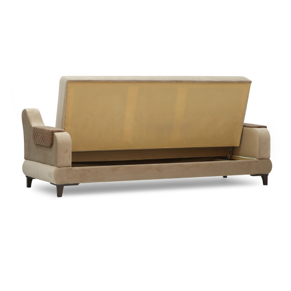 გარნიტური HOBEL OLIVIA 3+1+1 CREAM CATALANA 3 / LIGHT BROWN CATALANA 5(4)