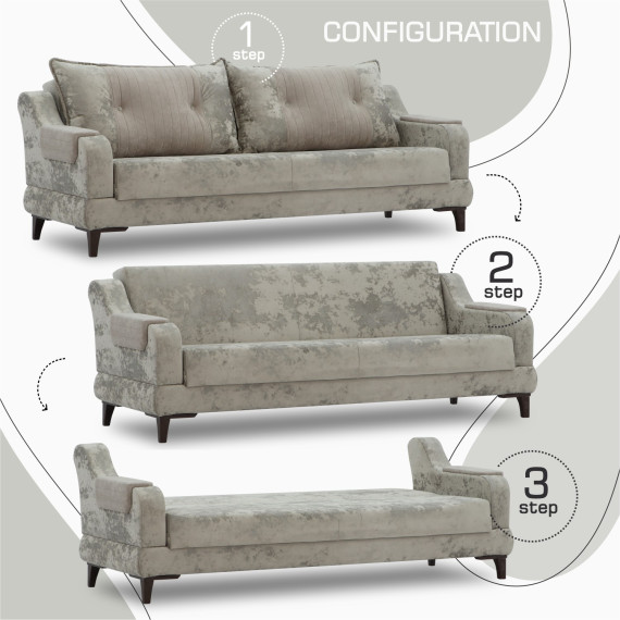 გარნიტური HOBEL OLIVIA 3+1+1 F/R CAPPUCCINO MONACO 4/ELEGANCE6 (4)