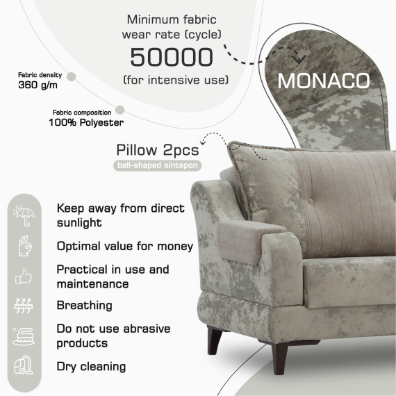 გარნიტური HOBEL OLIVIA 3+1+1 F/R CAPPUCCINO MONACO 4/ELEGANCE6 (4)