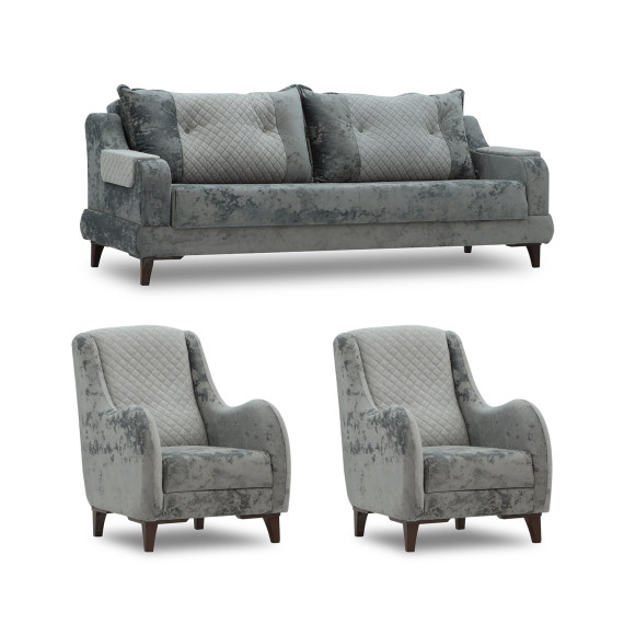გარნიტური HOBEL OLIVIA 3+1+1 F/R GREY MONACO 14/BONCUK 19 (4)