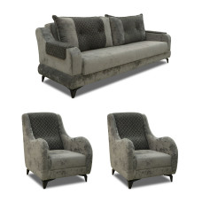 гарнитур HOBEL OLIVIA 3+1+1 GREY MONACO 14/BONCUK 19 (4)