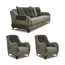 гарнитур HOBEL OLIVIA 3+1+1 GREY MONACO 14/BONCUK 20 (4)