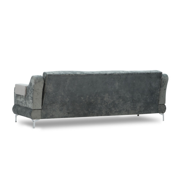 გარნიტური HOBEL OLIVIA 3+1+1 KAX 0419 METAL/GREY MONACO 14/GREY BUKLE 9 (4)
