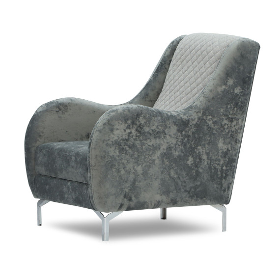 გარნიტური HOBEL OLIVIA 3+1+1 KAX 0419 METAL/GREY MONACO 14/GREY BUKLE 9 (4)