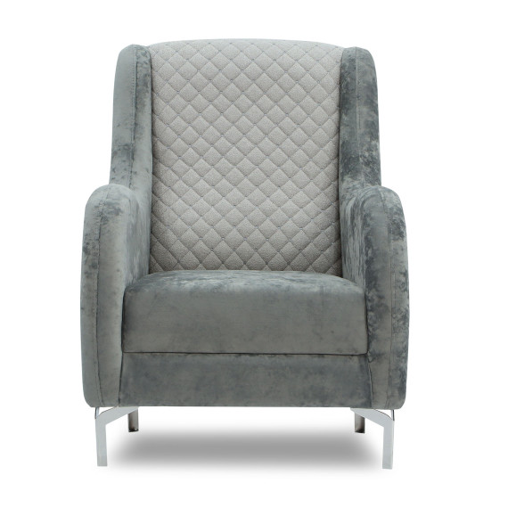 გარნიტური HOBEL OLIVIA 3+1+1 KAX 0419 METAL/GREY MONACO 14/GREY BUKLE 9 (4)
