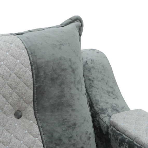 გარნიტური HOBEL OLIVIA 3+1+1 KAX 0419 METAL/GREY MONACO 14/GREY BUKLE 9 (4)