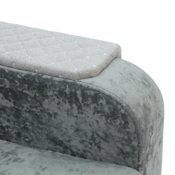 გარნიტური HOBEL OLIVIA 3+1+1 KAX 0419 METAL/GREY MONACO 14/GREY BUKLE 9 (4)