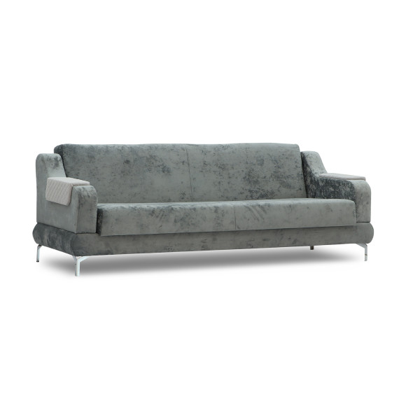 გარნიტური HOBEL OLIVIA 3+1+1 KAX 0419 METAL/GREY MONACO 14/GREY BUKLE 9 (4)