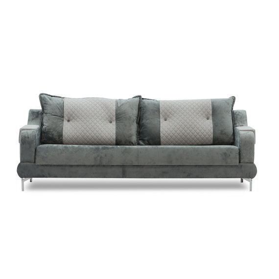 გარნიტური HOBEL OLIVIA 3+1+1 KAX 0419 METAL/GREY MONACO 14/GREY BUKLE 9 (4)