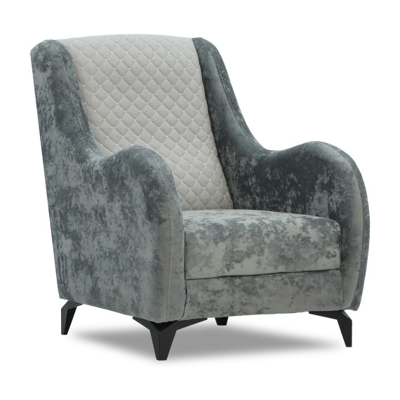 გარნიტური HOBEL OLIVIA 3+1+1 L38120/AB BLACK/GREY MONACO 14/GREY BUKLE 9 (4)