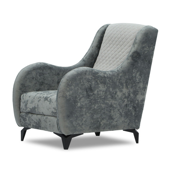 გარნიტური HOBEL OLIVIA 3+1+1 L38120/AB BLACK/GREY MONACO 14/GREY BUKLE 9 (4)