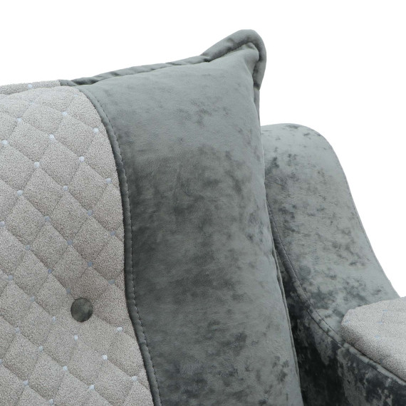 გარნიტური HOBEL OLIVIA 3+1+1 L38120/AB BLACK/GREY MONACO 14/GREY BUKLE 9 (4)