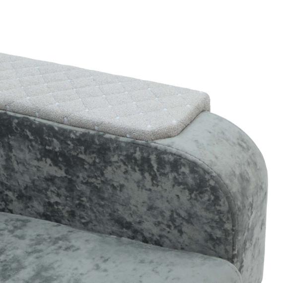 გარნიტური HOBEL OLIVIA 3+1+1 L38120/AB BLACK/GREY MONACO 14/GREY BUKLE 9 (4)