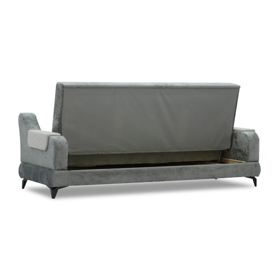 გარნიტური HOBEL OLIVIA 3+1+1 L38120/AB BLACK/GREY MONACO 14/GREY BUKLE 9 (4)