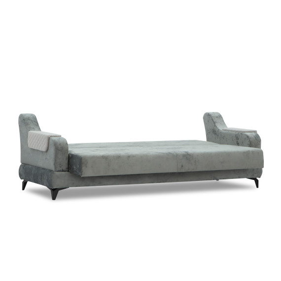 გარნიტური HOBEL OLIVIA 3+1+1 L38120/AB BLACK/GREY MONACO 14/GREY BUKLE 9 (4)