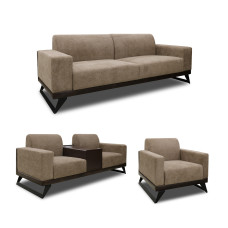 гарнитур HOBEL RIO LUXE 3+2+1  CHOCOLATE PHANTOM 7/BROWN BELLA 5 (4)