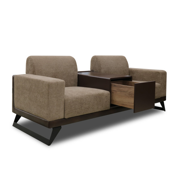 გარნიტური HOBEL RIO LUXE 3+2+1  CHOCOLATE PHANTOM 7/BROWN BELLA 5 (4)