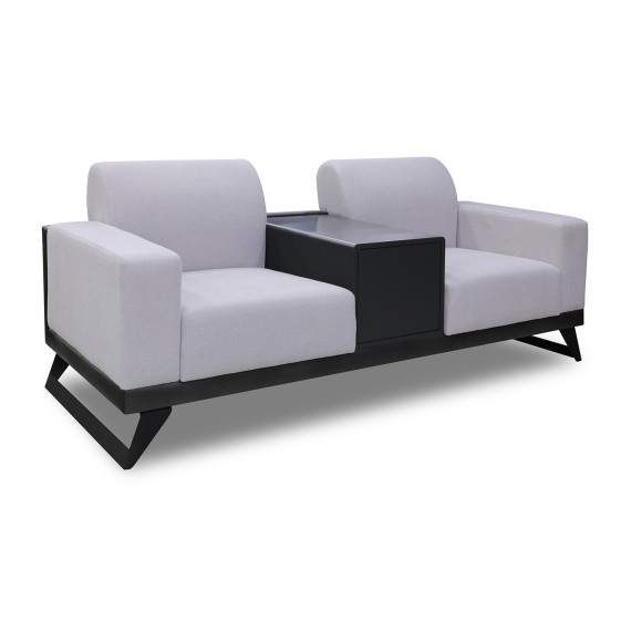 გარნიტური HOBEL RIO LUXE 3+2+1  DARK GREY PHANTOM 14/ LIGHT GREY BUKLE 8 (3)