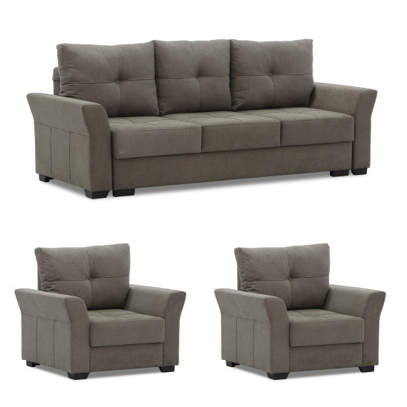 გარნიტური HOBEL TEXAS 3+1+1 BROWN SCANDI 6 (6)