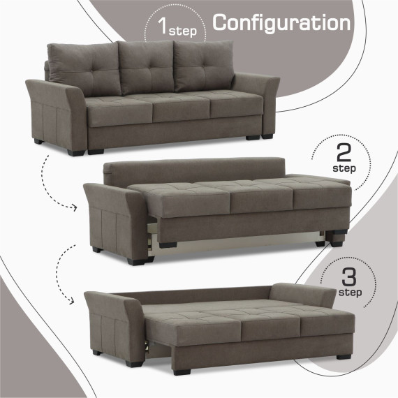 გარნიტური HOBEL TEXAS 3+1+1 BROWN SCANDI 6 (6)