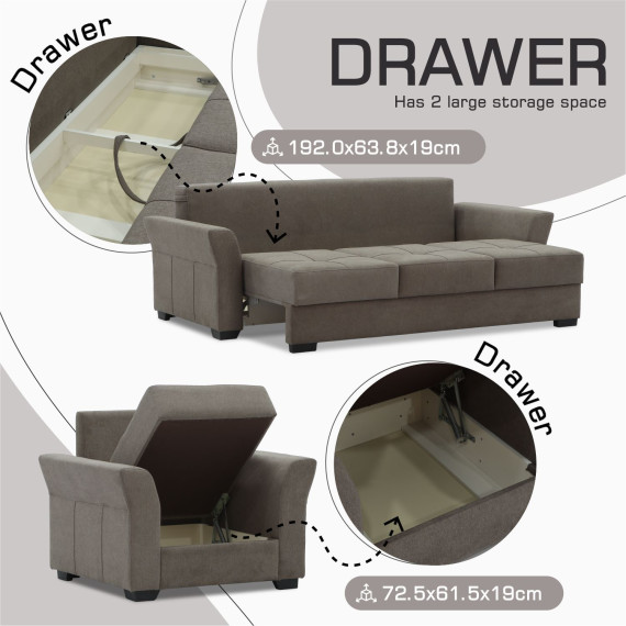 გარნიტური HOBEL TEXAS 3+1+1 BROWN SCANDI 6 (6)