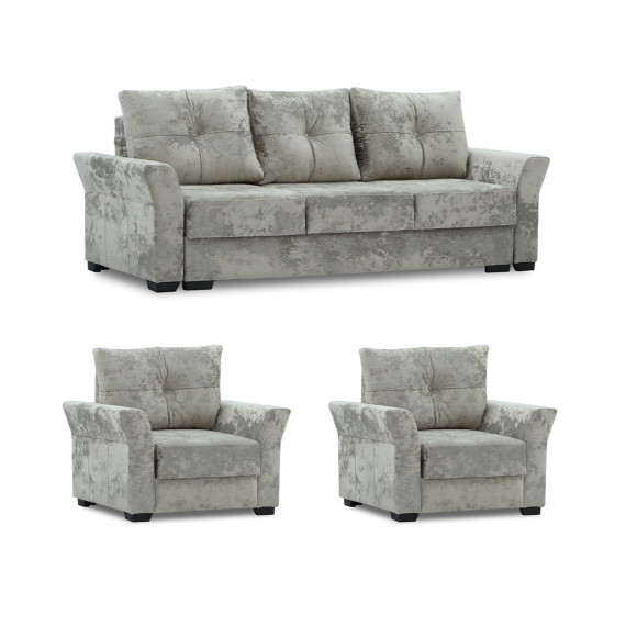 გარნიტური HOBEL TEXAS 3+1+1 D/P LIGHT CAPPUCCINO MONACO 4 (6)