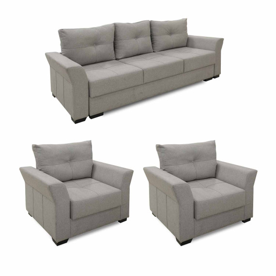 გარნიტური HOBEL TEXAS 3+1+1 GREY SCANDI 18 (6)