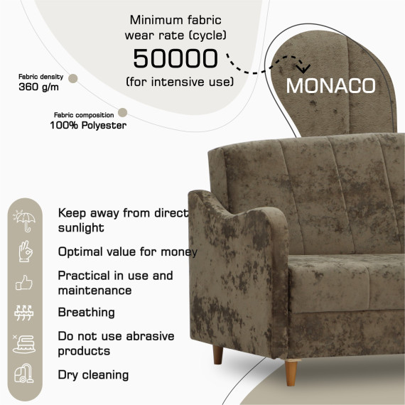 გარნიტური HOBEL UTA 3+1+1 F/R BROWN MONACO 5 (4)