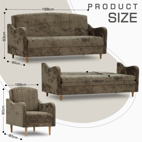 გარნიტური HOBEL UTA 3+1+1 F/R BROWN MONACO 5 (4)