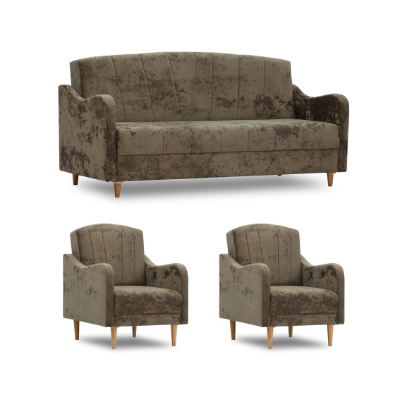 გარნიტური HOBEL UTA 3+1+1 F/R BROWN MONACO 5 (4)