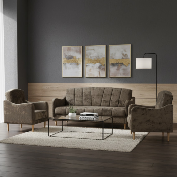 გარნიტური HOBEL UTA 3+1+1 F/R BROWN MONACO 5 (4)