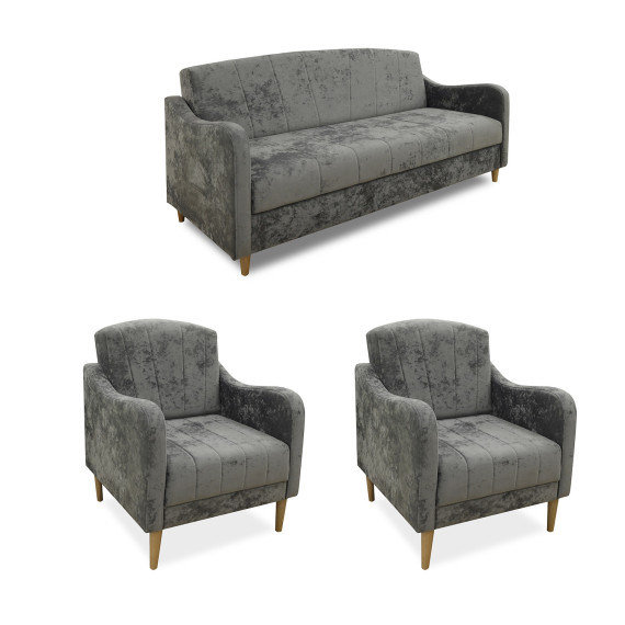 გარნიტური HOBEL UTA 3+1+1 GREY MONACO 14 (4)