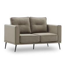 დივანი HOBEL ARMANDO 2 STR BLACK 20/ CAPPUCCINO LEONARDO 5 (1)