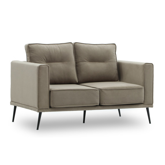 დივანი HOBEL ARMANDO 2 STR BLACK 20/ CAPPUCCINO LEONARDO 5 (1)