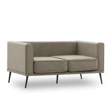 დივანი HOBEL ARMANDO 2 STR BLACK 20/ CAPPUCCINO LEONARDO 5 (1)