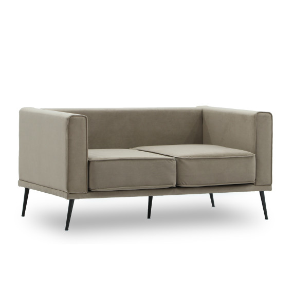 დივანი HOBEL ARMANDO 2 STR BLACK 20/ CAPPUCCINO LEONARDO 5 (1)