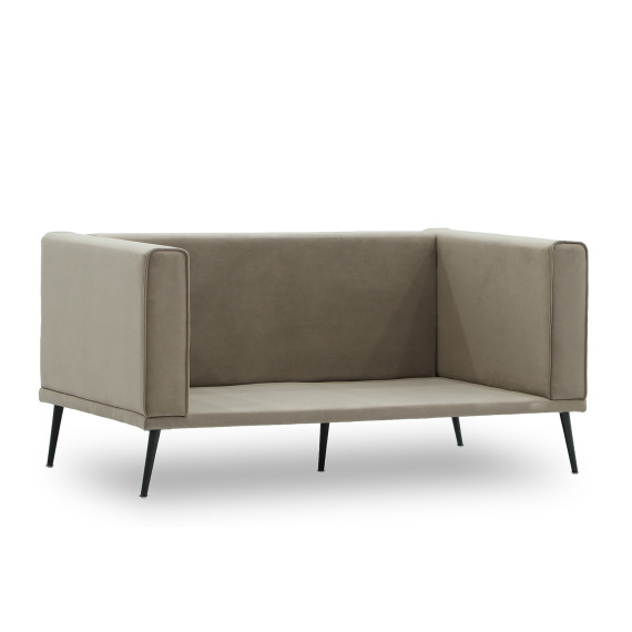 დივანი HOBEL ARMANDO 2 STR BLACK 20/ CAPPUCCINO LEONARDO 5 (1)