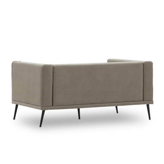 დივანი HOBEL ARMANDO 2 STR BLACK 20/ CAPPUCCINO LEONARDO 5 (1)