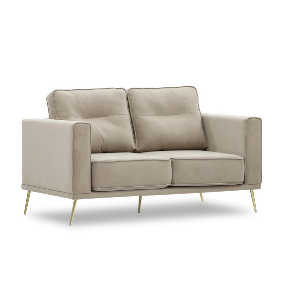 დივანი HOBEL ARMANDO 2 STR GOLD 20SM/CAPPUCCINO LEONARDO 4 (1)