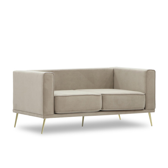 დივანი HOBEL ARMANDO 2 STR GOLD 20SM/CAPPUCCINO LEONARDO 4 (1)
