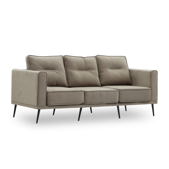 sofa HOBEL ARMANDO 3 STR BLACK 20/ CAPPUCCINO LEONARDO 5 (1)
