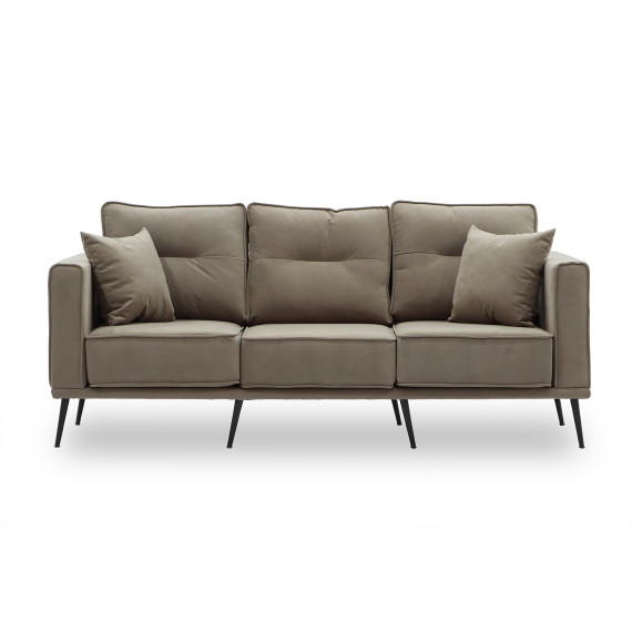 sofa HOBEL ARMANDO 3 STR BLACK 20/ CAPPUCCINO LEONARDO 5 (1)