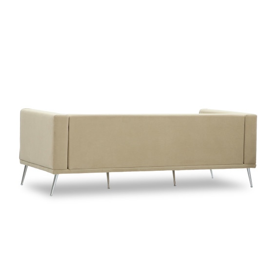 დივანი HOBEL ARMANDO 3 STR CHROM 20SM/CREAM LEONARDO 3 (1)