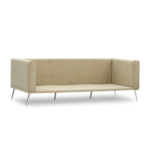 დივანი HOBEL ARMANDO 3 STR CHROM 20SM/CREAM LEONARDO 3 (1)