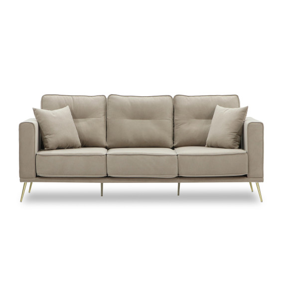 დივანი HOBEL ARMANDO 3 STR GOLD 20SM/CAPPUCCINO LEONARDO 4 (1)