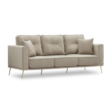sofa HOBEL ARMANDO 3 STR GOLD 20SM/CAPPUCCINO LEONARDO 4 (1)