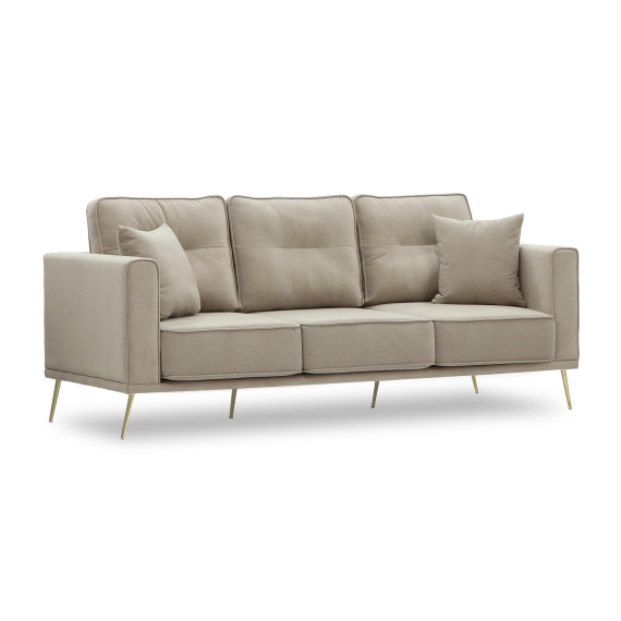 დივანი HOBEL ARMANDO 3 STR GOLD 20SM/CAPPUCCINO LEONARDO 4 (1)
